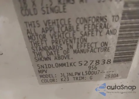 2019 Infiniti Qx60 Pure from USA, damaged, VIN 5N1DL0MM1KC527838